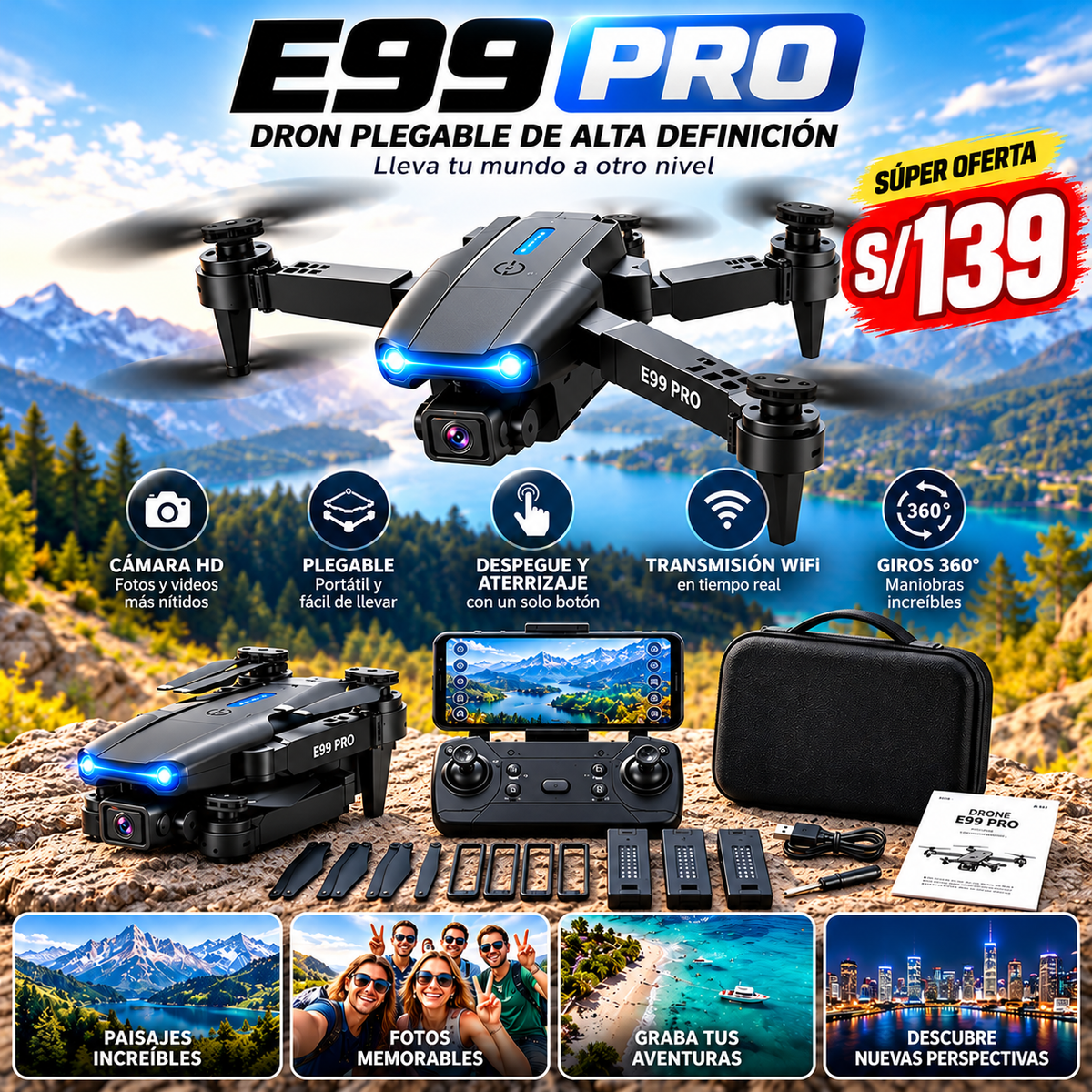 DRONE E99 PRO 4K