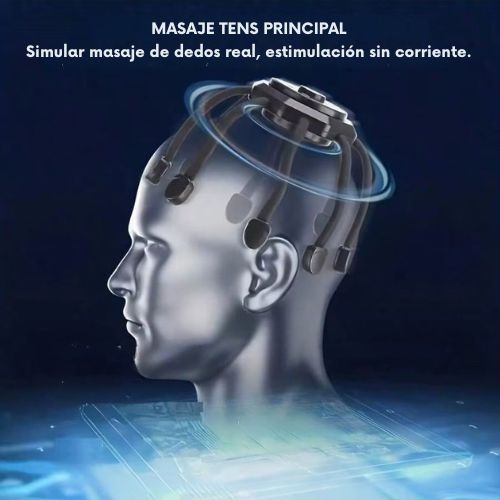MASAJEADOR DE CABEZA MULTIFUNCIONAL RECARGABLE