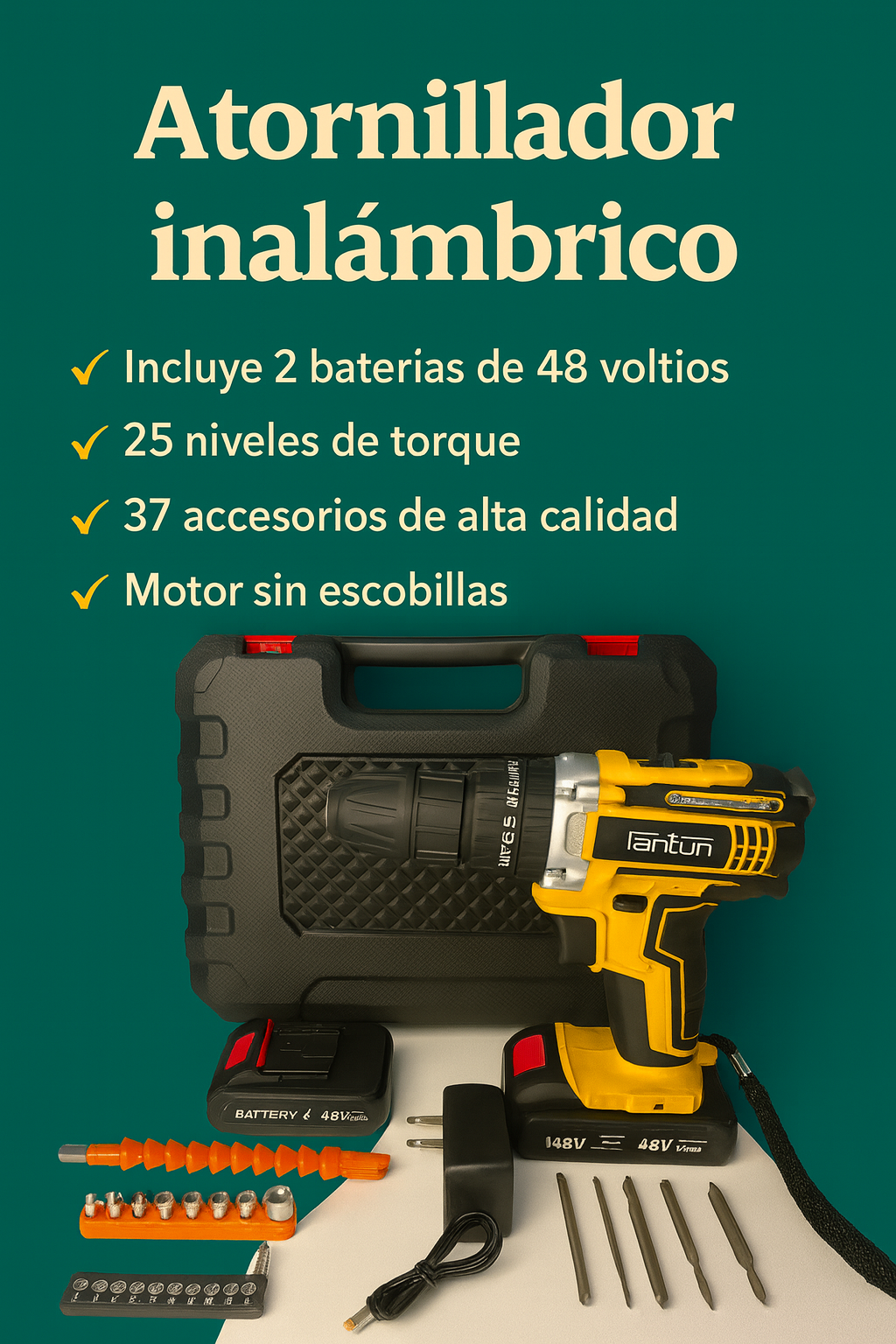 TALADRO INALAMBRICO DE 48V