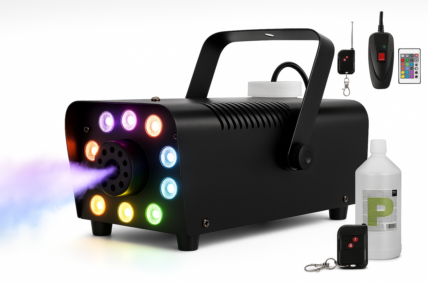 COMBO DISCO CAMARA DE HUMO DE 600W + 1LT DE LIQUIDO