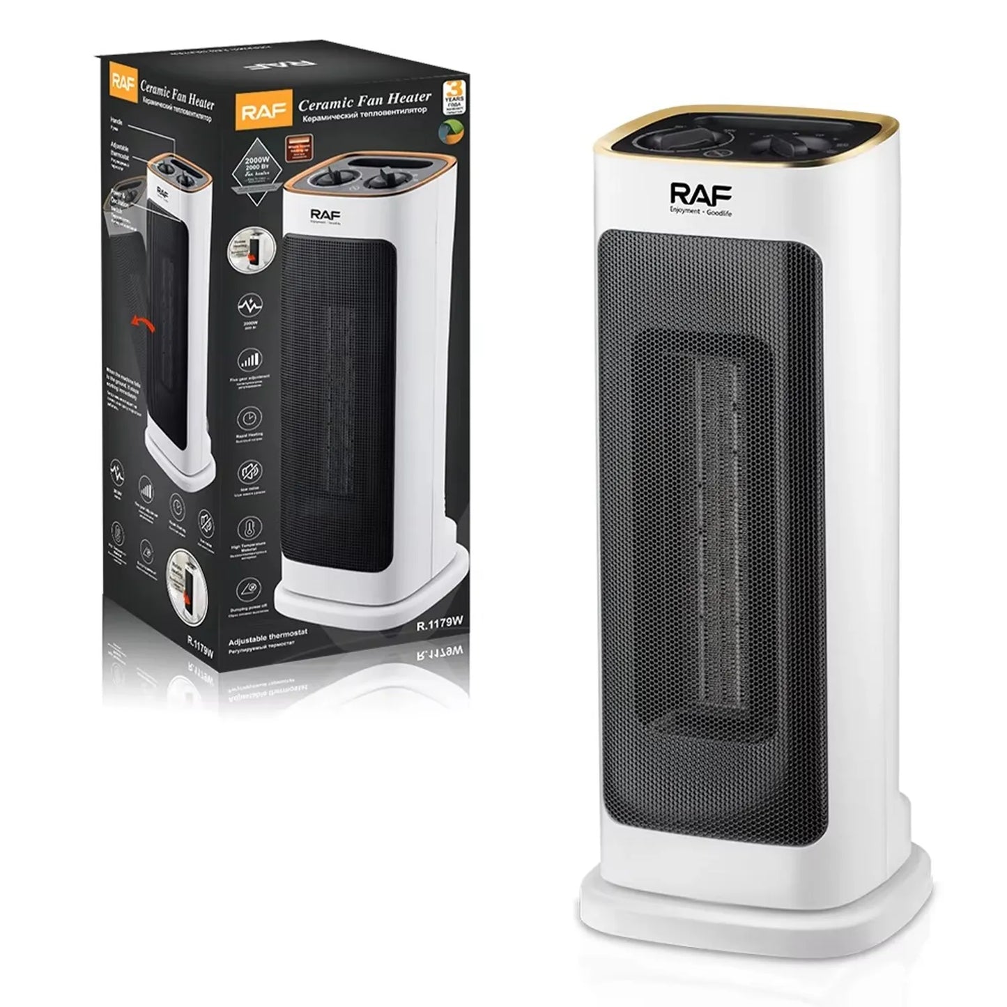 CALEFACTOR ELECTRICO 2000W RAF