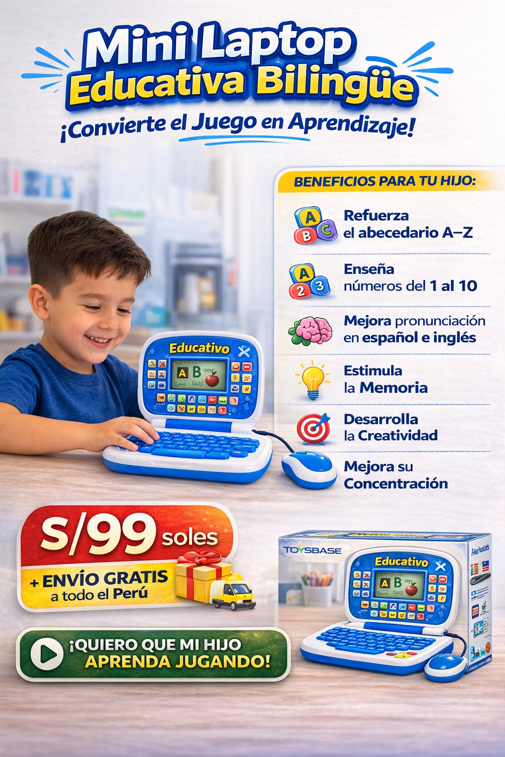 MINI LAPTOP PARA NIÑOS