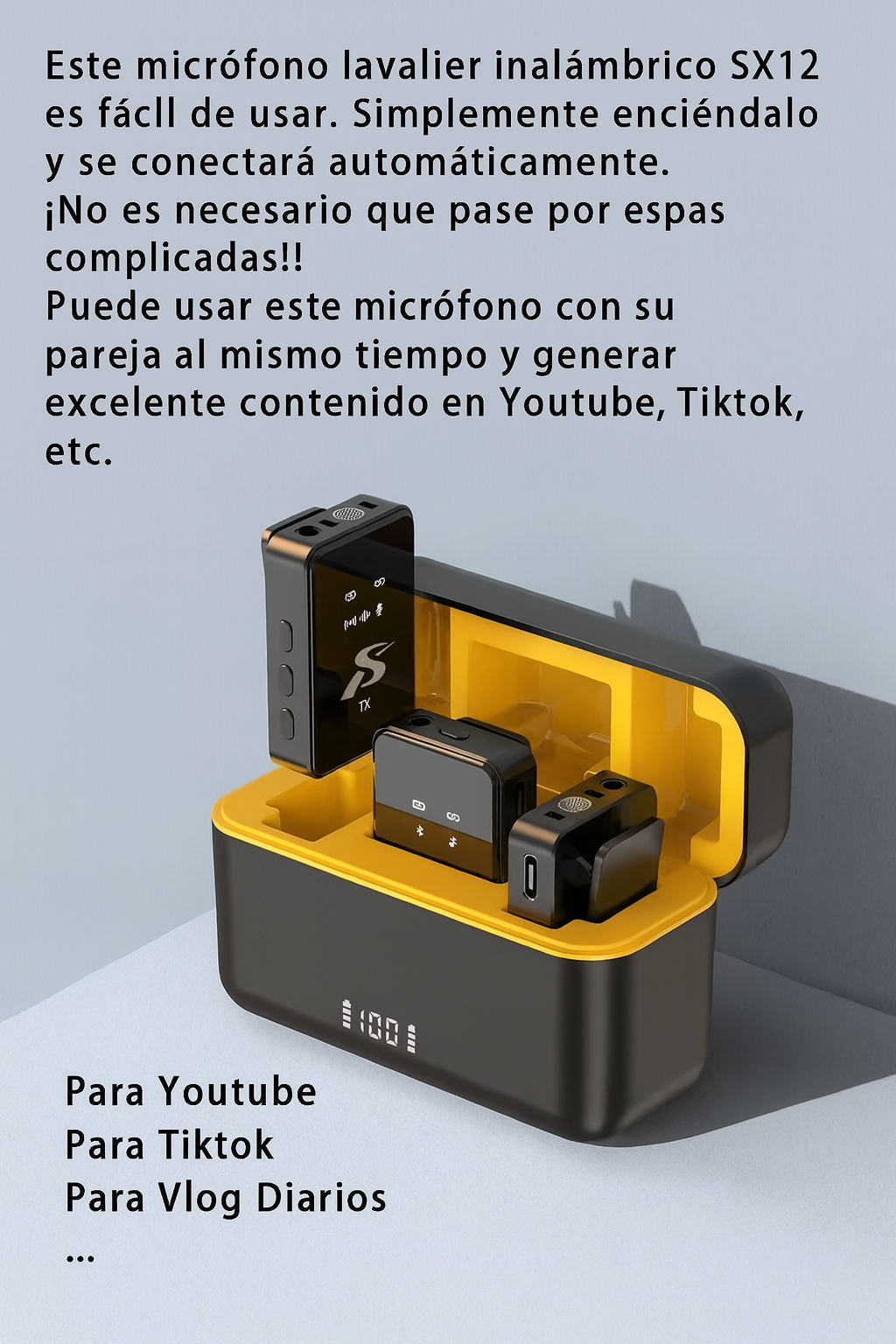 MICROFONO SX12PRO INALAMBRICO