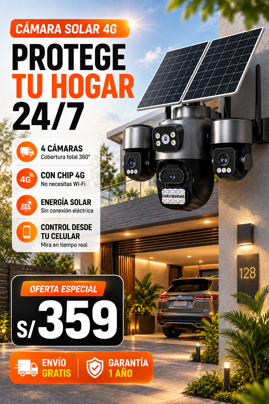 CAMARA SOLAR DE 4 LENTES