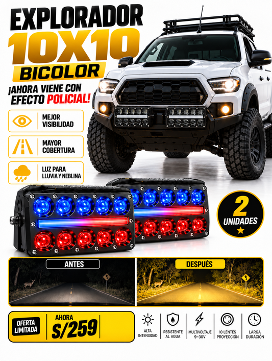 EXPLORADORA DUAL DE 10 LUPAS CON RGB