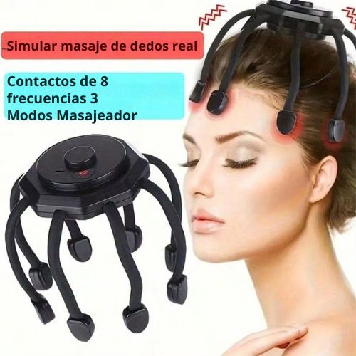 MASAJEADOR DE CABEZA MULTIFUNCIONAL RECARGABLE