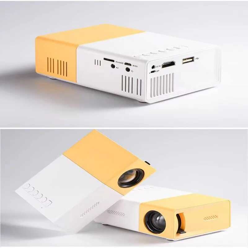Miniproyector láser portátil YG300 para cine en casa, TV inteligente, 3D, LED, 4k, 1080P, película a través del puerto HD