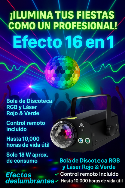 EFECTO LED LASER 16 EN 1