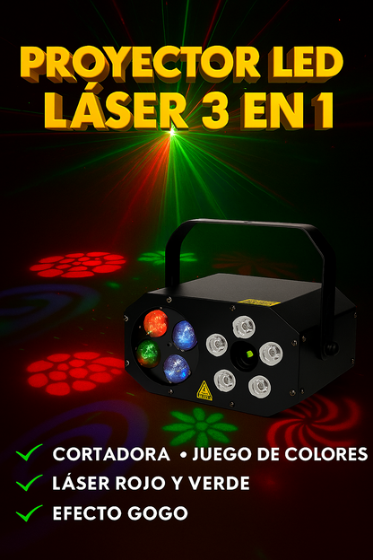 PROYECTOR LED LASER 3 EN 1